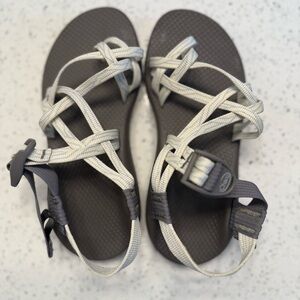 Chaco Sandals with Gray and Cream Straps W7 EU38